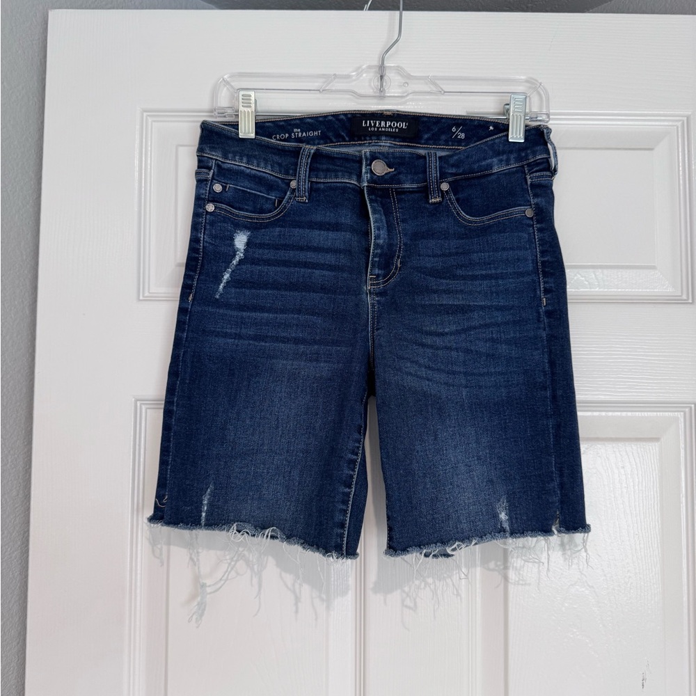 Liverpool Blue Jean Shorts